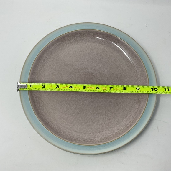 Denby Duets (retired) Stoneware Taupe & Blue Dinner Plate (10 available $25 EACH - Picture 4 of 4